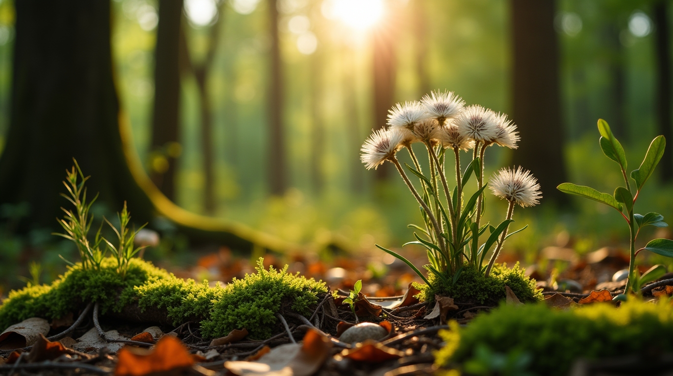 Myrtilles sauvages sur un buisson dans la forêt, scène naturelle et immersive.