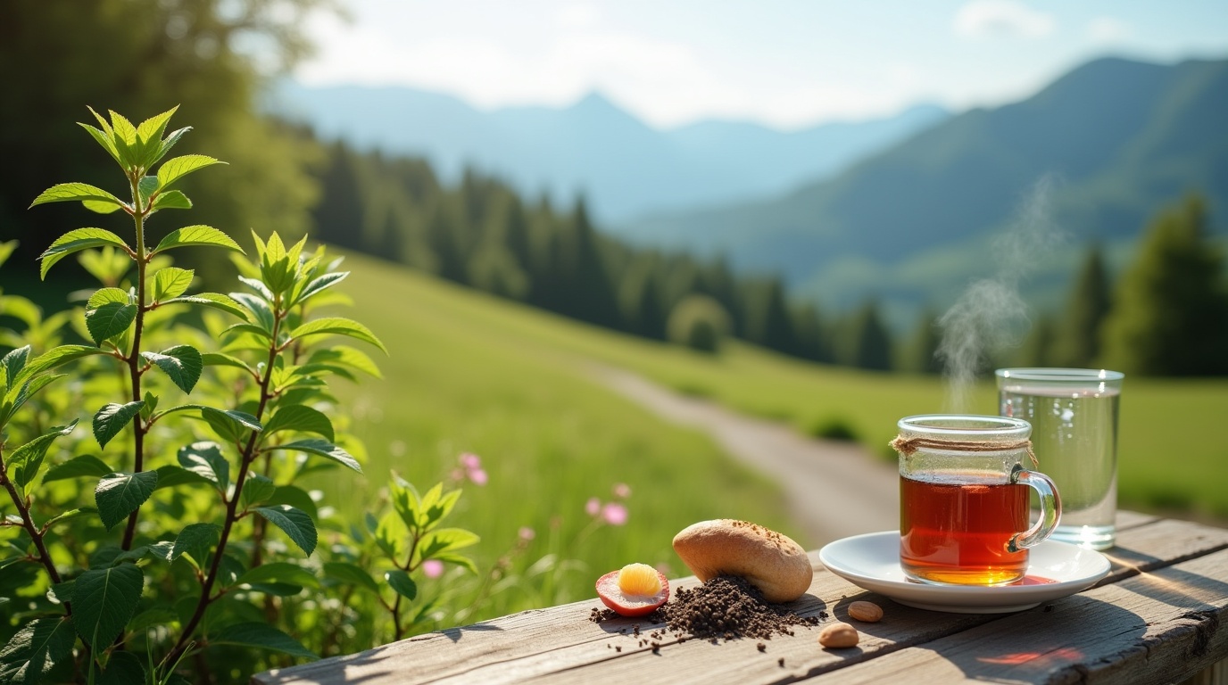 Plante de menthe poivrée en nature avec indications pour le côlon irritable